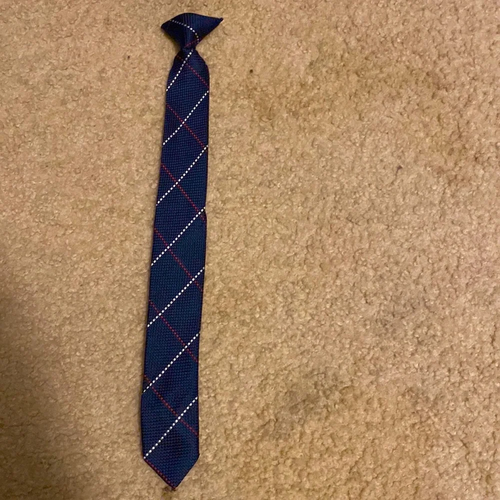 Boys clip on tie - navy